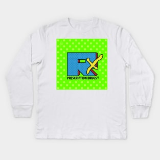 Pharmacy Pop Art 80s 90s MTV Parody Kids Long Sleeve T-Shirt